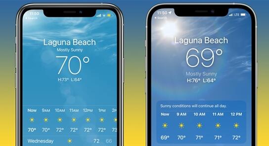 典當行手機可以當嗎:iPhone天氣APP無法顯示69度:iOS 14.6等版本中招